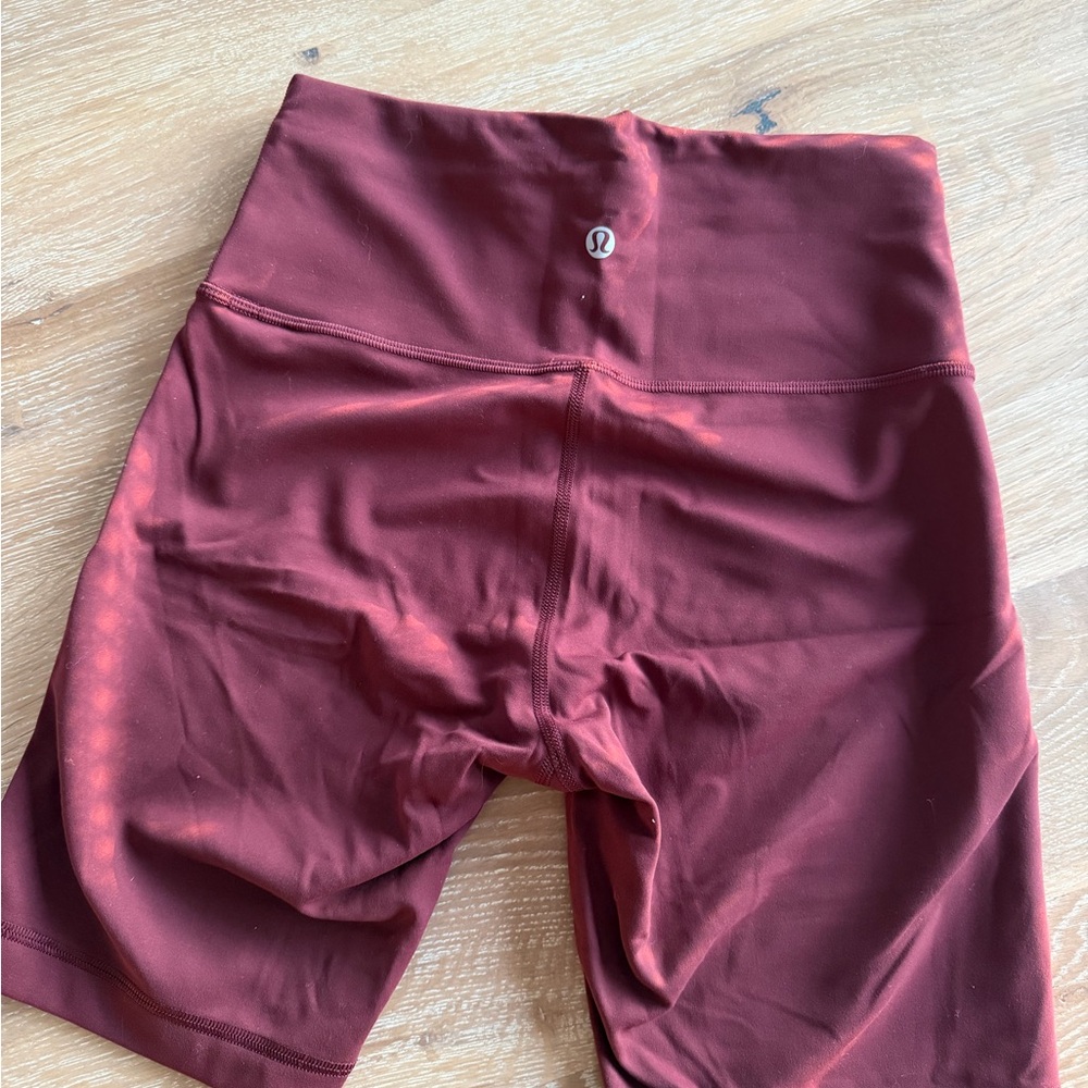 lululemon athletica Burgundy Bike Shorts